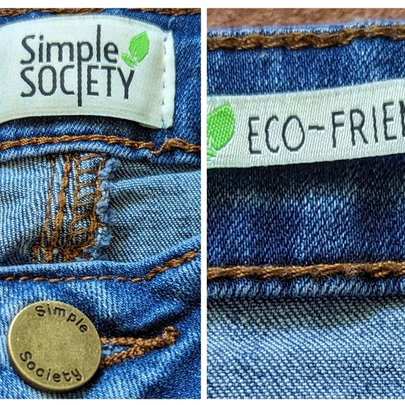Simple Society Eco Friendly Distressed Skinny Ankle Jeans - Picture 8 of 16